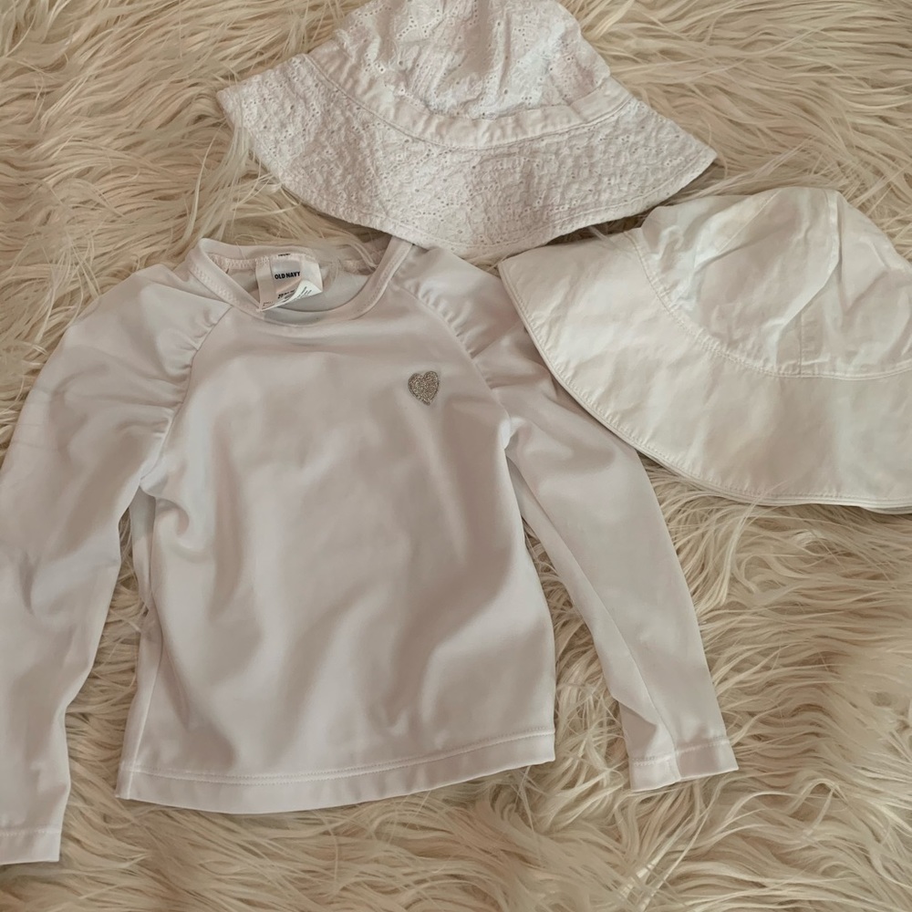 Swim shirt and hats